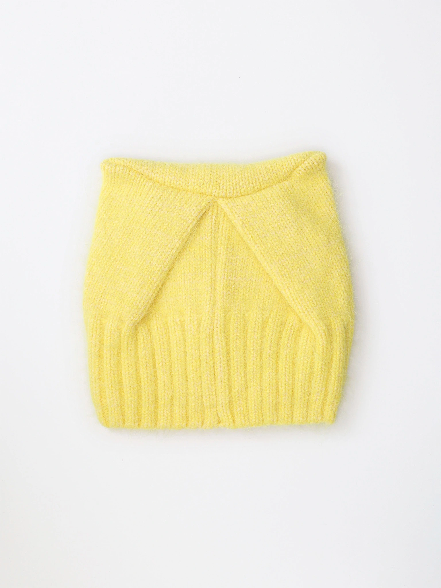 Шапка-бини из ангоры и нейлона с ушками в ассортименте